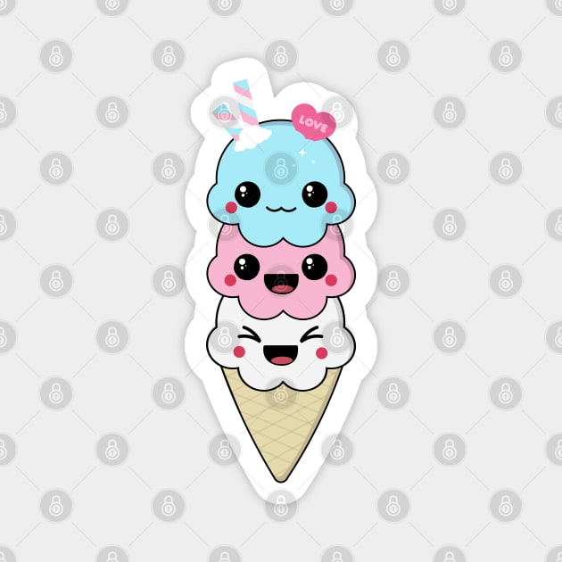 Trans Ice Cream Magnet by Sasyall