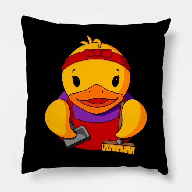 Cleaner Rubber Duck Pillow by Alisha Ober Designs