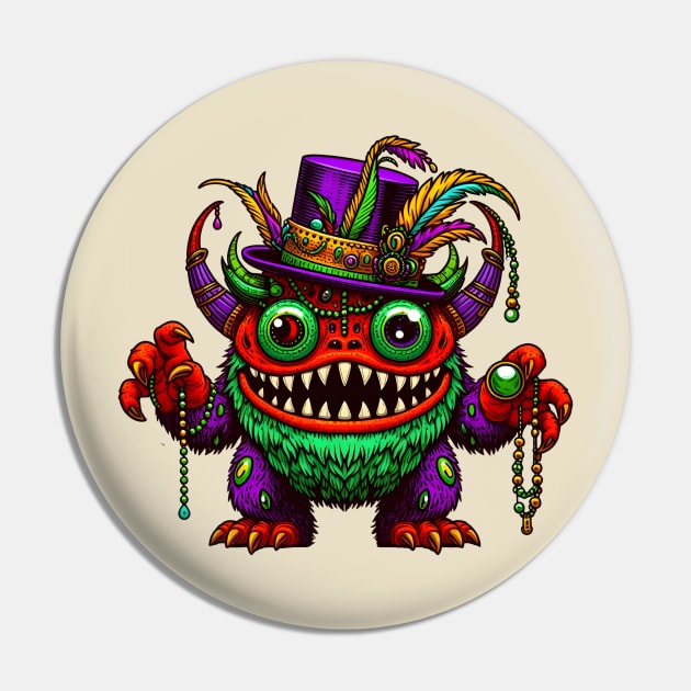 Mardi Gras Monster Pin by Japanese Fever