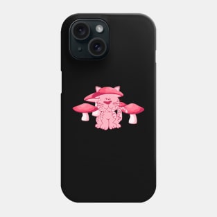 Pink Mushroom Cat Phone Case