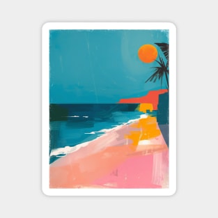 peach fuzz beach summer time serenity Magnet