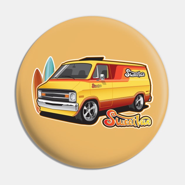 Dodge Sweet Beach Van Pin by RBDesigns