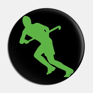 Field Hockey Player Silhouette Pin