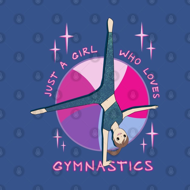 Funny Gymnast Anime Girl Cartwheel Gymnastics Stars by French Salsa