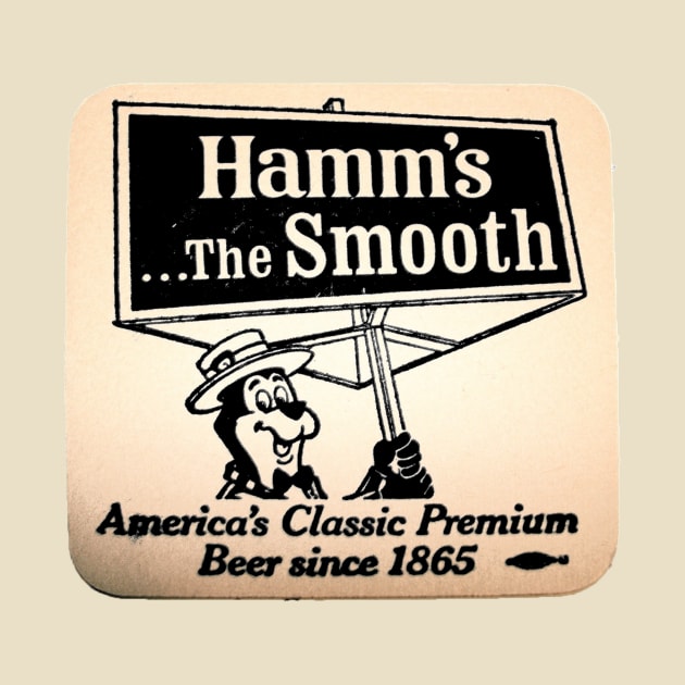 Hamm's the Smooth Beer Glass Coaster by Eugene and Jonnie Tee's