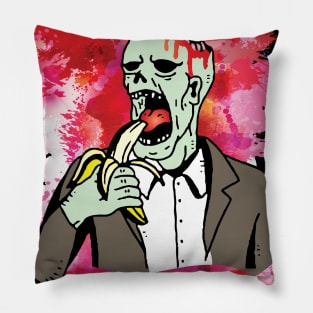 zombie having dessert Pillow