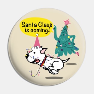 Naughty Dog And Christmas Tree | Funny Christmas 2022 Pin