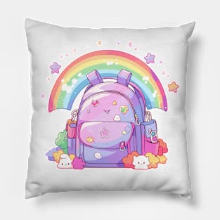 Rainbow backpack Pillow