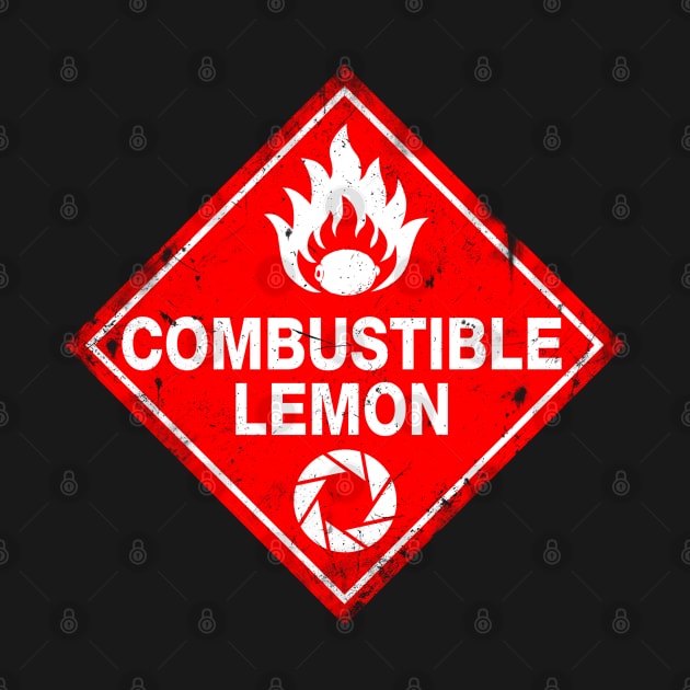 Combustible Lemon Warning Sign - Red by R-evolution_GFX