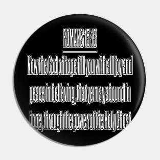 Romans 15:13 Bible Verse KJV Text Pin