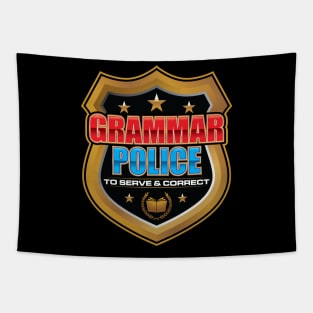 Grammar Police To Serve And Correct' Sarcastic Tapestry