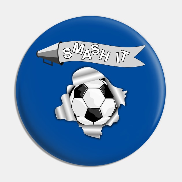 Smash It Soccer Ball Pin by Designoholic