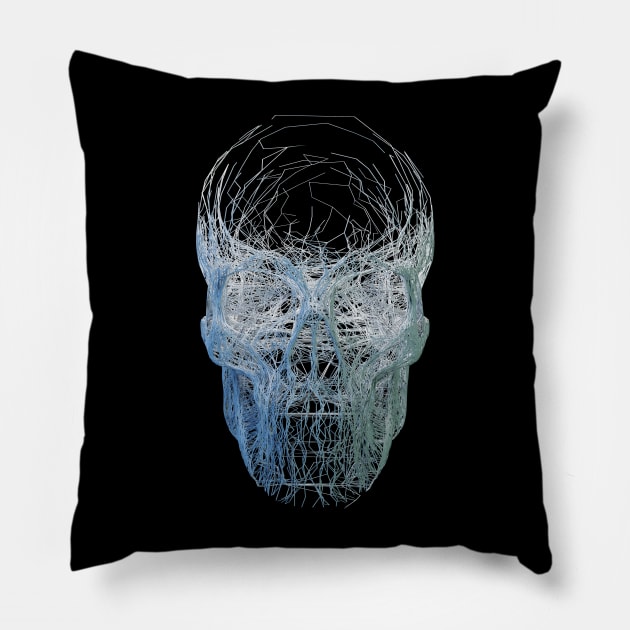 Skull Abstract Art Pillow by McNutt