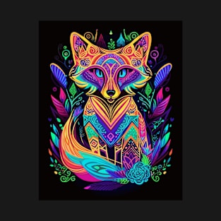 DMT Art Shamanic Fox T-Shirt