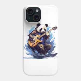 panda play guitar Phone Case