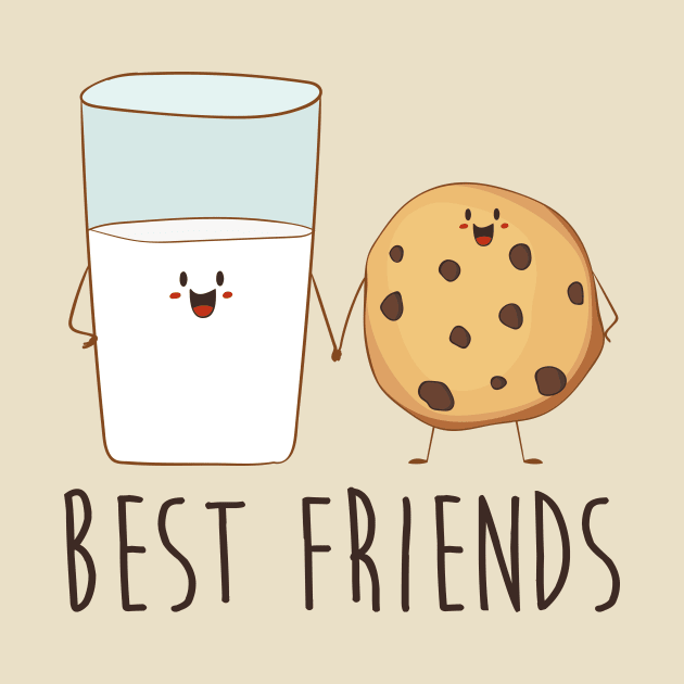 Best Friends Milk And Cookie Cute Cookie by Dreamy Panda Designs