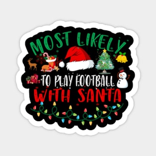 Play Football With Santa Funny Christmas Gifts Magnet