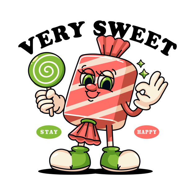 Very sweet, cute candy mascot by Vyndesign