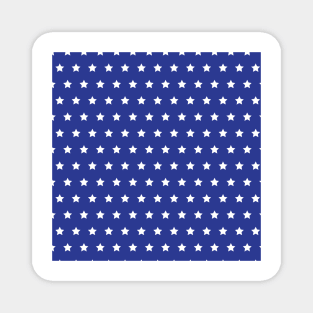 White Stars On Blue Magnet