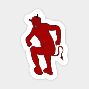 This Red Devil Is Hopping Mad! Magnet