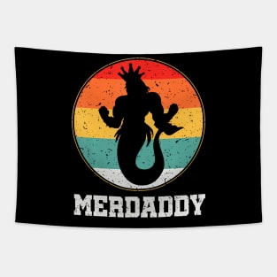 Merdaddy Security Merman Mermaid Daddy Fish Fathers Day Tapestry