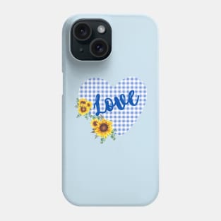 I stand with Ukrainian, sunflowers and heart, peace not war. Phone Case
