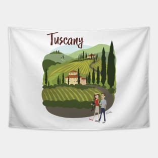 Tuscany Tourists Tapestry
