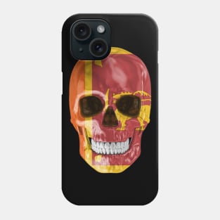 Sri Lanka Flag Skull - Gift for Sri Lankan With Roots From Sri Lanka Phone Case