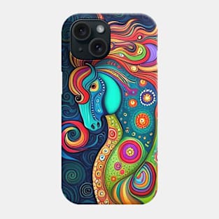 Sophia, the Colorful and Psychedelic Horse Phone Case