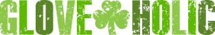 Gloveaholic Shamrock (various green text) Magnet