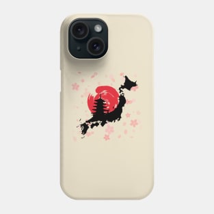 Funny Japan culture lover japanese map traveling lover Phone Case