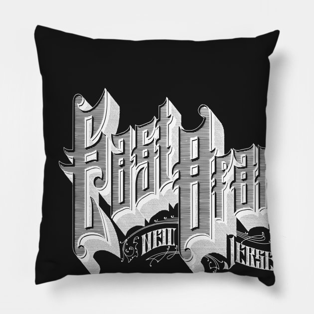 Vintage East Orange, NJ Pillow by DonDota