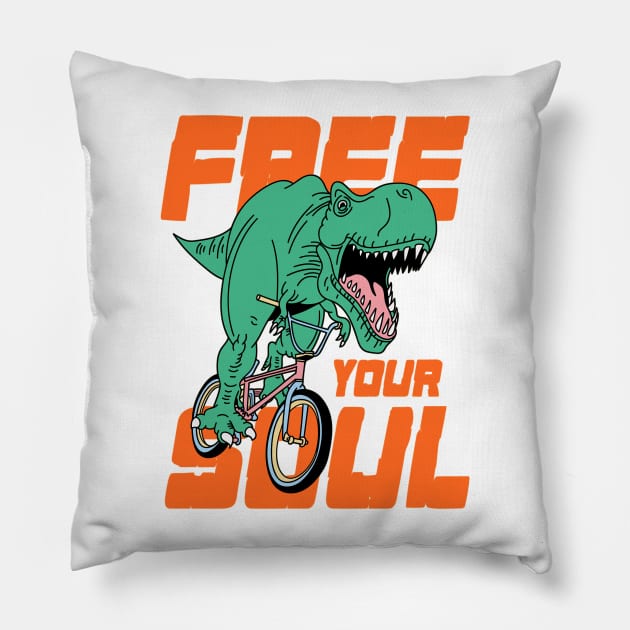 Free your soul Pillow by Ritvik Takkar