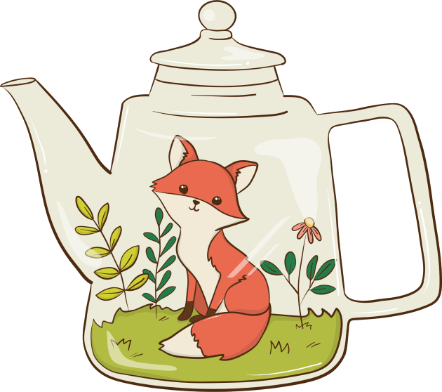 Fox Tea Kids T-Shirt by stephentremblett