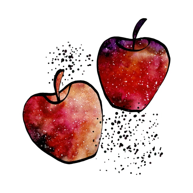 Watercolor Galaxy, Apples, Blobs by Cordata