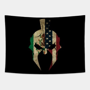 Mexican American Spartan Helmet Tapestry