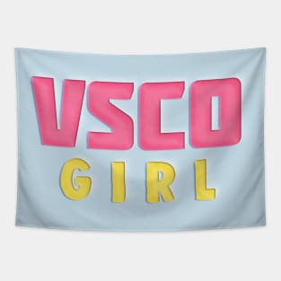 VSCO GIRL / Paper Cutout Style Design Tapestry