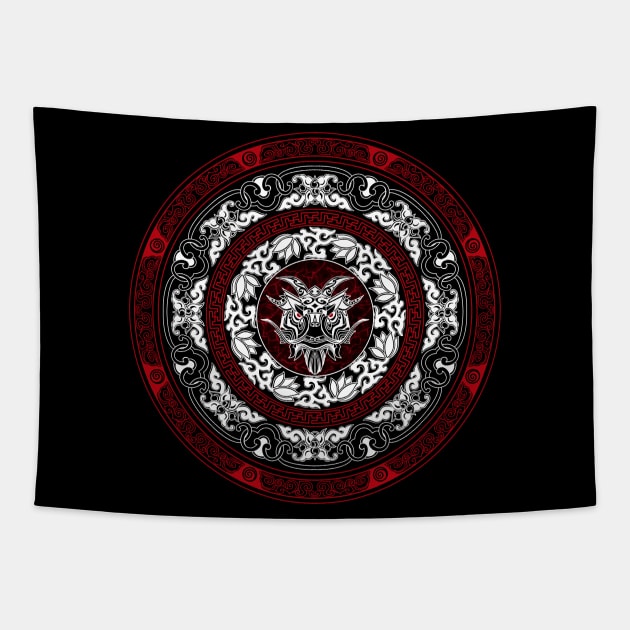 Dragon: The Cloud Soul II - Vintage Asian style - Sunweaver Tapestry by Sunweaver