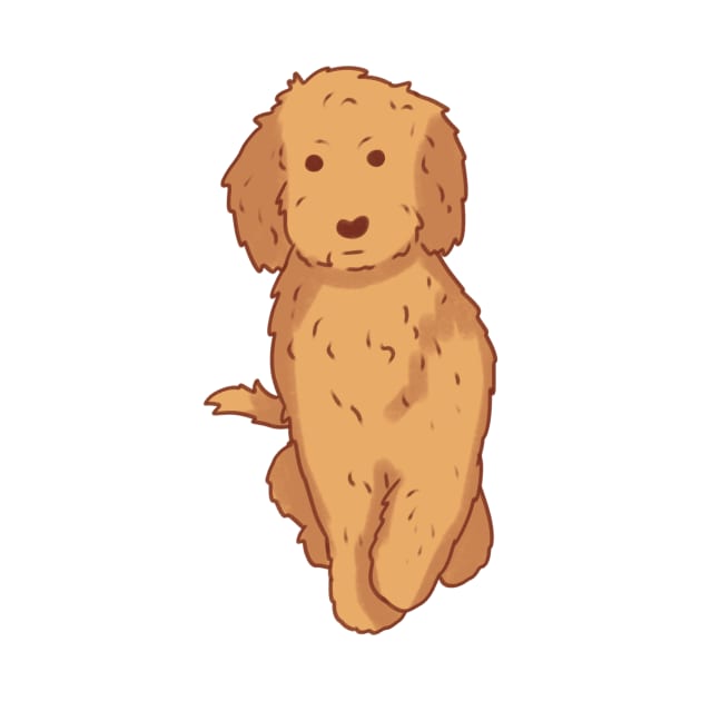 Cute Golden doodle art by Mayarart