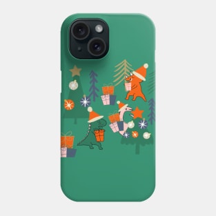 Dinosaur Christmas Party Phone Case