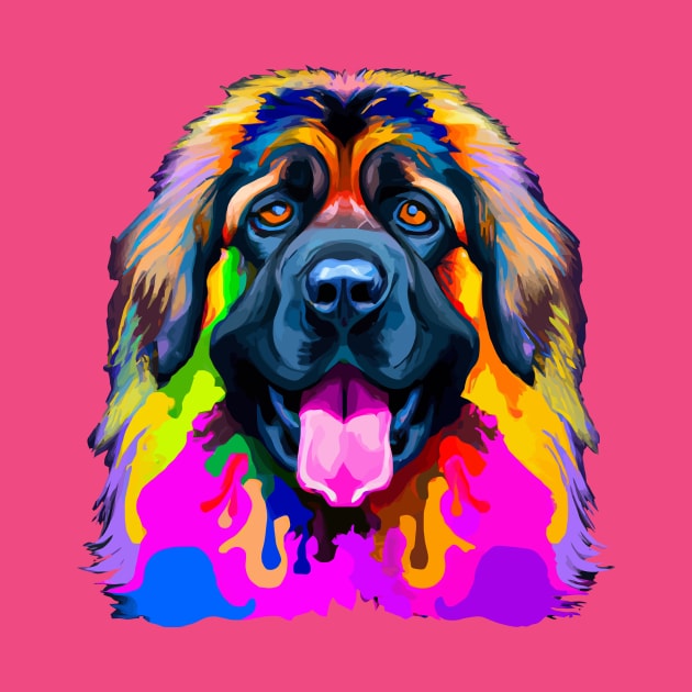 Floof Leonberger Colorful Illustration by Furrban