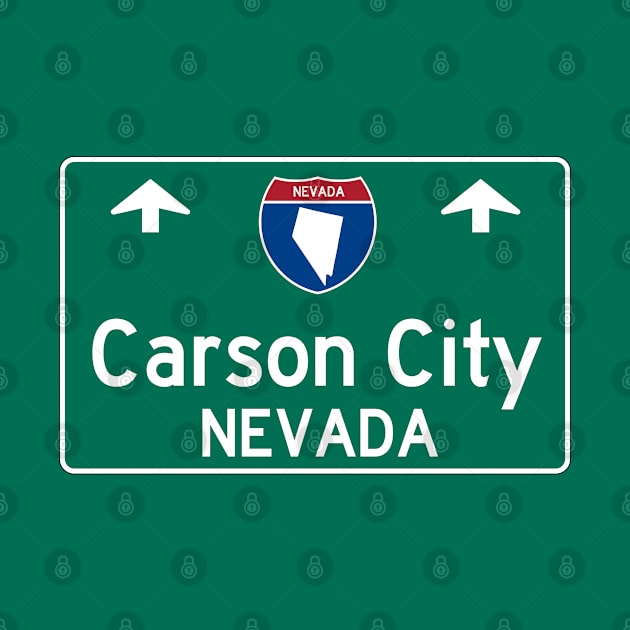 Carson City Nevada Highway Guide Sign by Go With Tammy