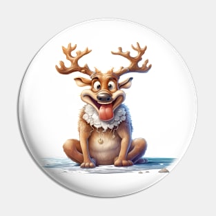 Funny Reindeer Pin