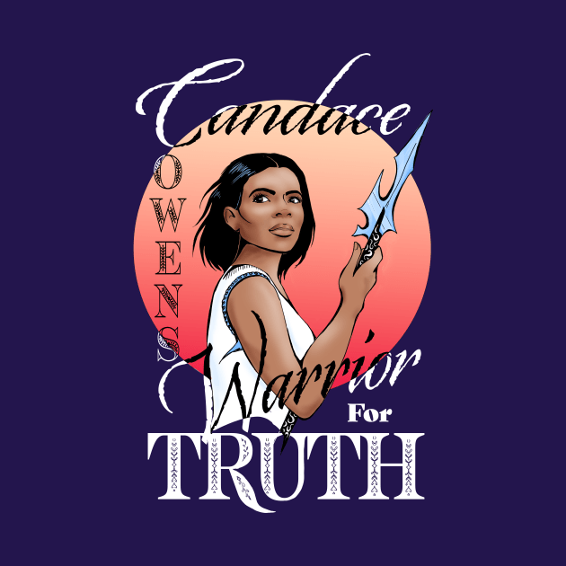 Candace Owens - Warrior for Truth, color for dark fabric by Animalistics