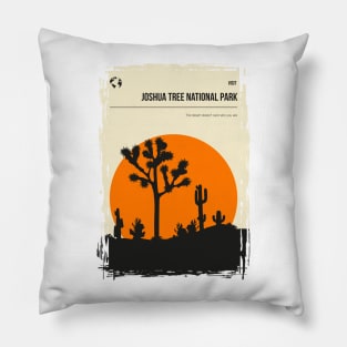 Joshua Tree National Park vintage minimal travel poster Pillow