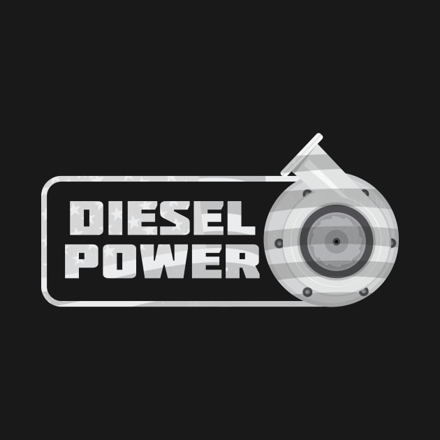 Diesel Power Turbocharger American Flag USA by almostbrand