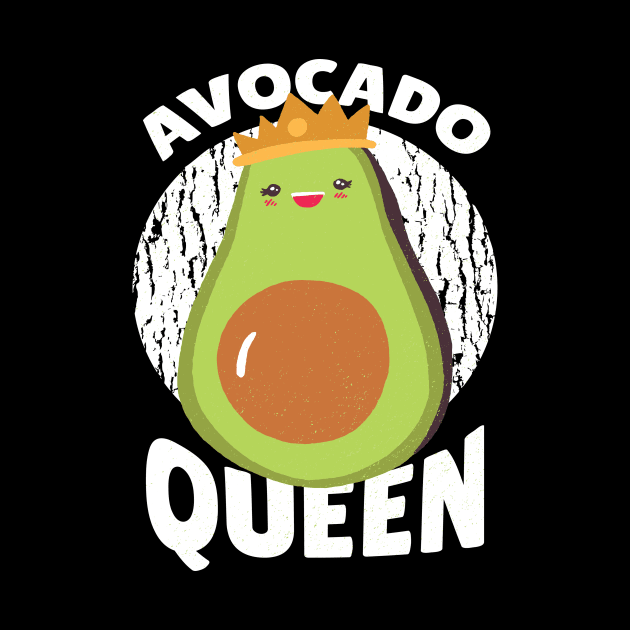 Cute Avocado Queen Graphic Design by CoolArts