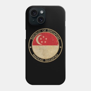 Vintage Republic of Singapore Asia Asian Flag Phone Case