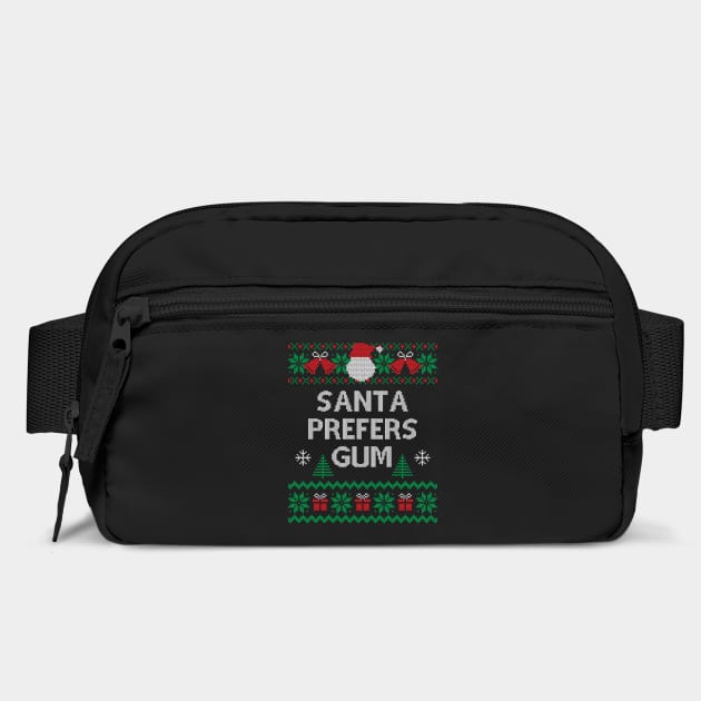 Santa Prefers Gum - ugly Christmas sweater design by Stars Hollow Mercantile