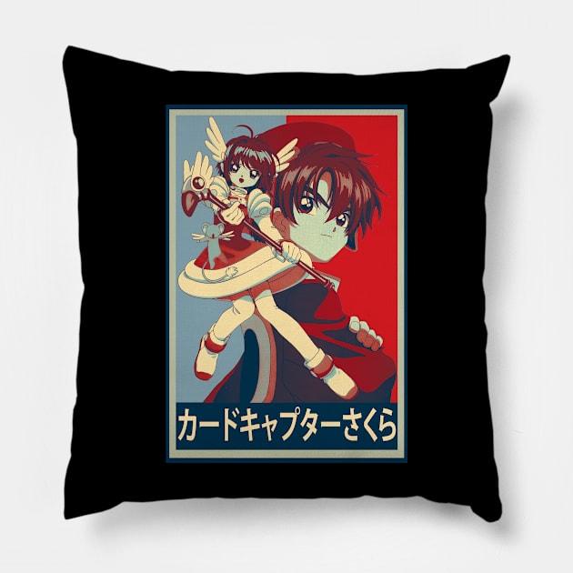 Classic Sakura Cute Japanese Manga Pillow by WholesomeFood